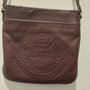 Ralph Lauren Burgundy Leather Crossbody Bag